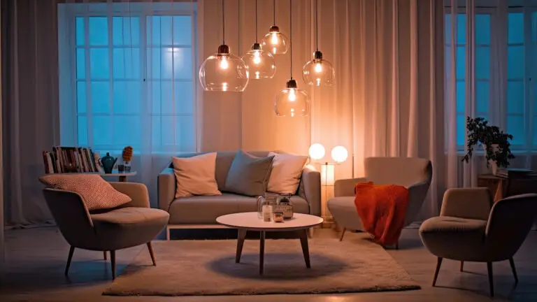 oświetlenie ogólne w salonie