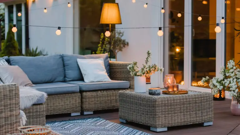 podziału tarasu na strefy, np. wypoczynkowa