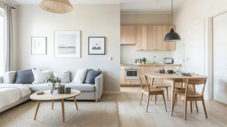 narożnik w otwartej przestrzeni mieszkania