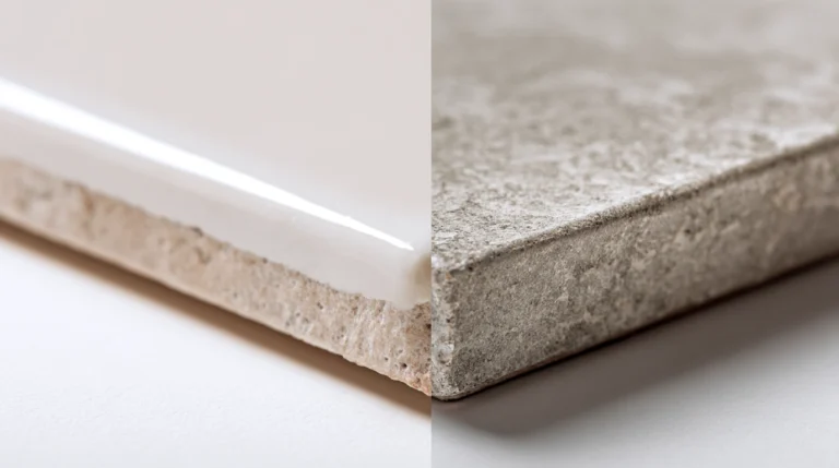 Porównanie płytek: glazura ścienna kontra gres porcelanowy podłogowy